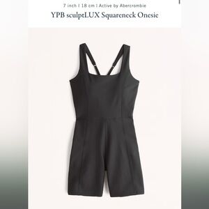 YPB by Abercrombie sculptLux woman’s black active romper size XS